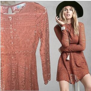 Free People Beach Dinner Date Dress in Coral pink size XS